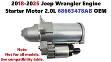 2018-2025 Jeep Wrangler Engine Starter Motor 2.0l L4 68663478ab