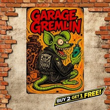 Single Piece Garage Decor Retro Metal Wall Art Tin Sign 8x12