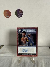 2018-19 Donruss Optic Signature Series Red Choice Rookie Auto Aaron Holiday SSP