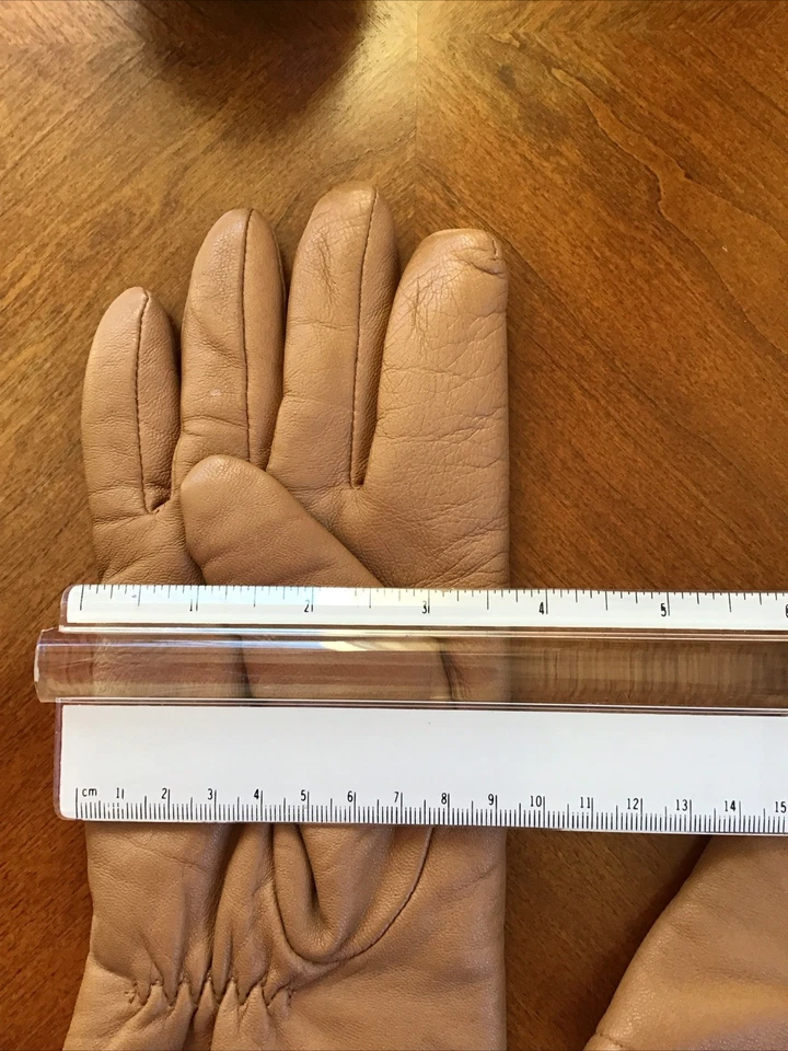 Women’s Thinsulate Lined Leather Gloves XL Color Tan Excellent - Image 4 of 4