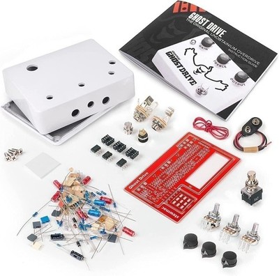 StewMac Ghost Drive Pedal DIY Build Your Own Overdrive Kit, With White...
