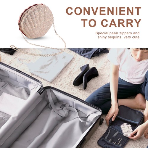 2X (Molso de hombro para mujer niña Sirenita concha marina -Bolsos de hombro para cuerpo2810 - Imagen 2 de 7