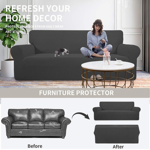 Stretch Loveseat Schonbezug 1-teilig Sofabezug Möbelschoner Couch Weich... - Bild 4 von 8