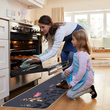 Kitchen Mats for Floor 2 Piece,Colorful Floral Spring Kitchen Rugs Sets of 2,...