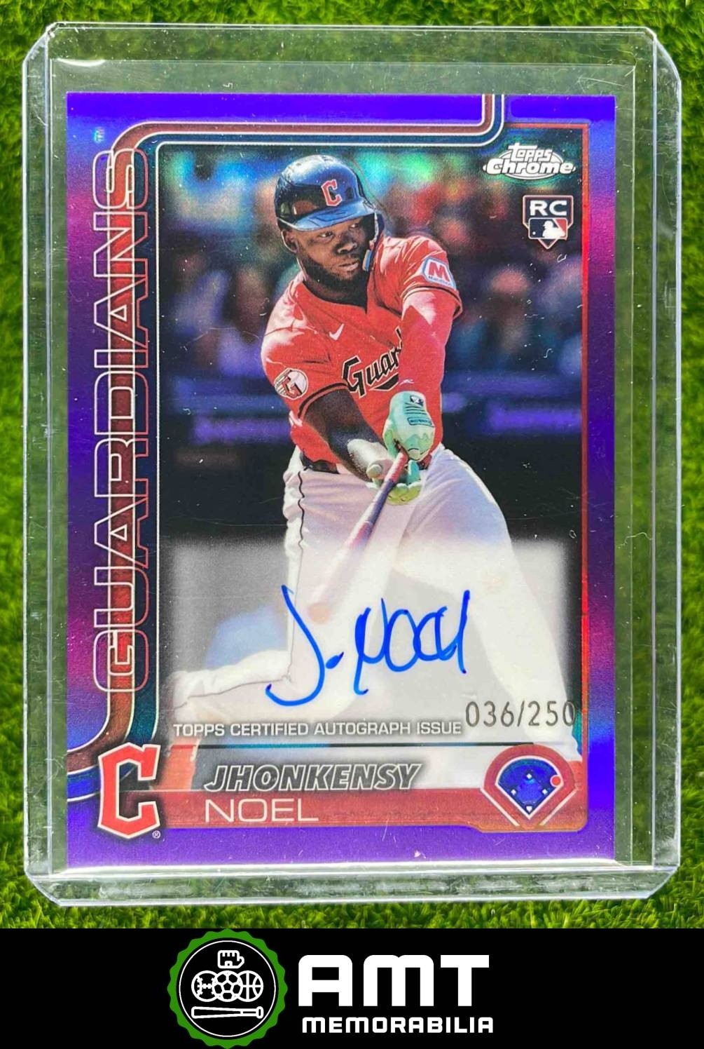 Jhonkensy Noel Rookie Auto 36/250 2025 Topps Chrome RC Purple Guardians #RA-JN