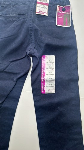 Levi’s Slim Straight Premium Denim Blue Pants For Little Girls Size 6 Slim - Picture 7 of 7
