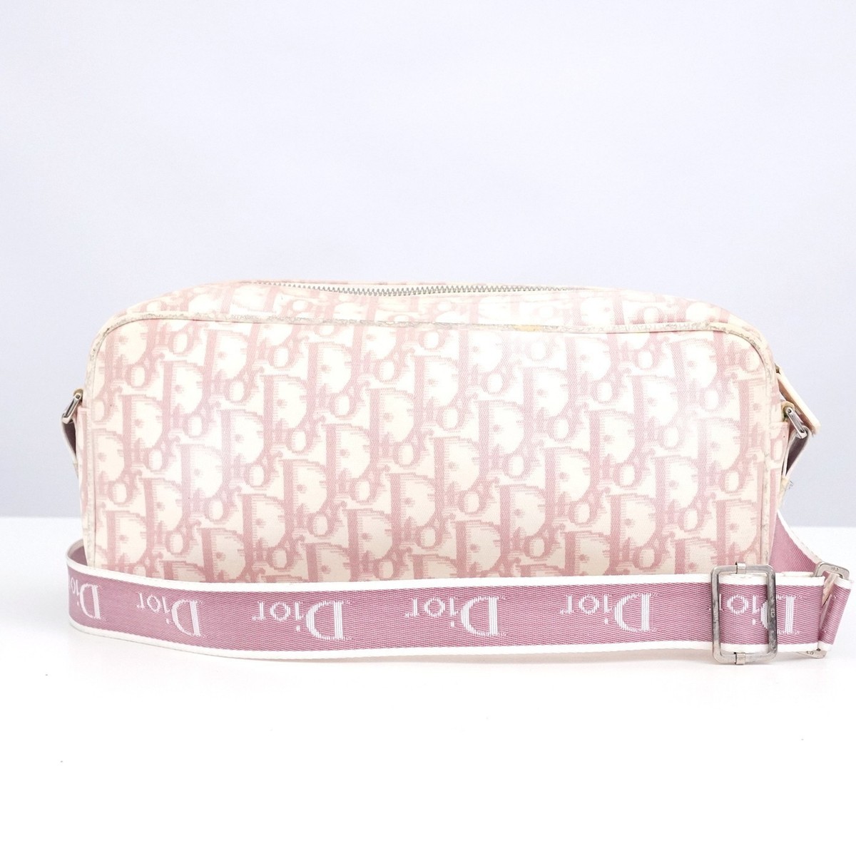 CHRISTIAN DIOR Trotter Logo Girly Pink Shoulder Bag Italy BOL0034