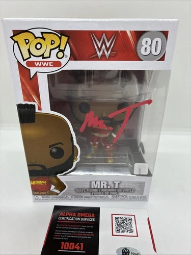 Funko Pop 80 Mr. T signed autographed WWE Alpha Omega COA
