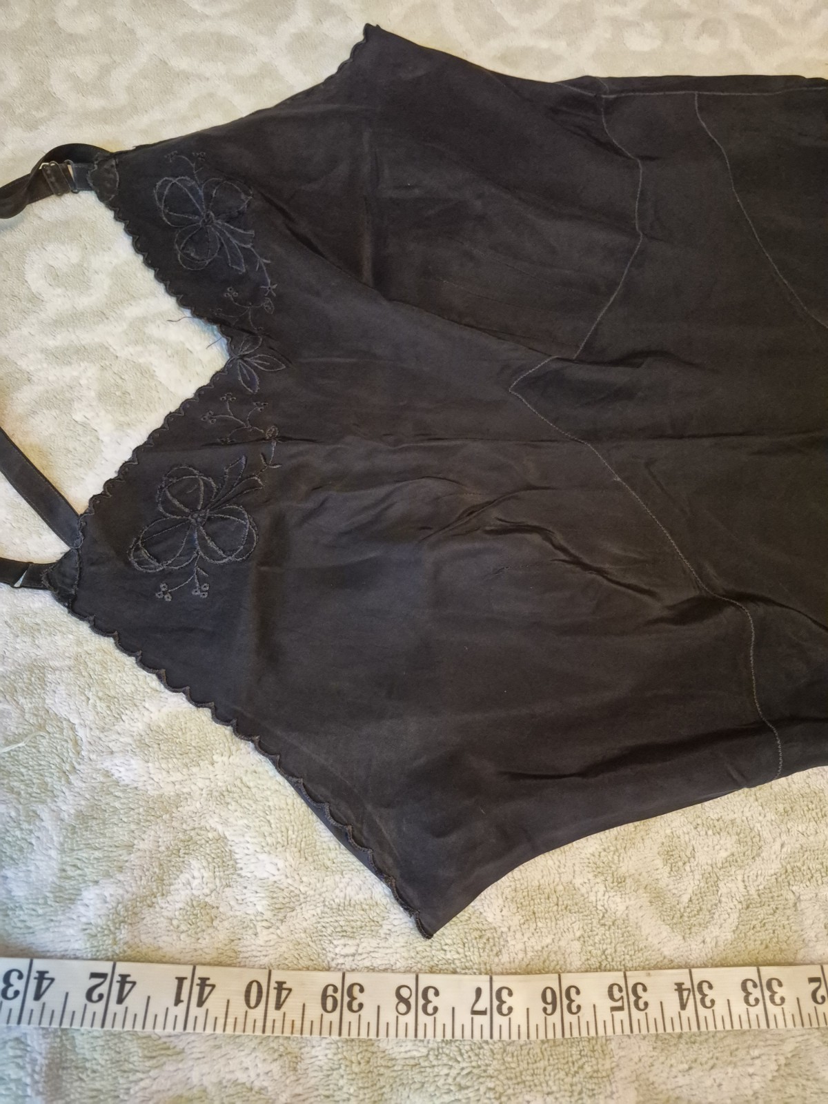 Vintage Black Rayon CORETTE Full Slip Size 40 Ok | eBay