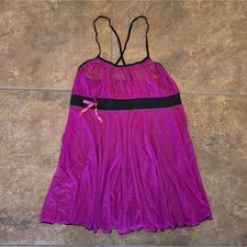 Dark Pink  COQUETTE  Babydoll Lingerie Nightie