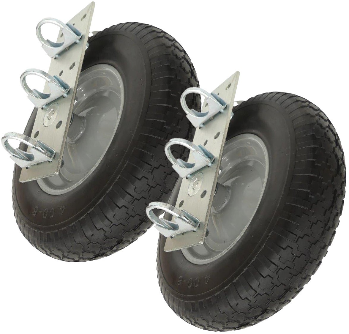 GATE WHEEL FARM & DRIVEWAY FLAT FREE 16" DIAMETER - 2 complete units