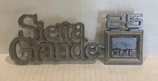 1975 - 1980 Sierra Grande 25 Gmc Truck Fender Emblem Z-1803351828 Chrome