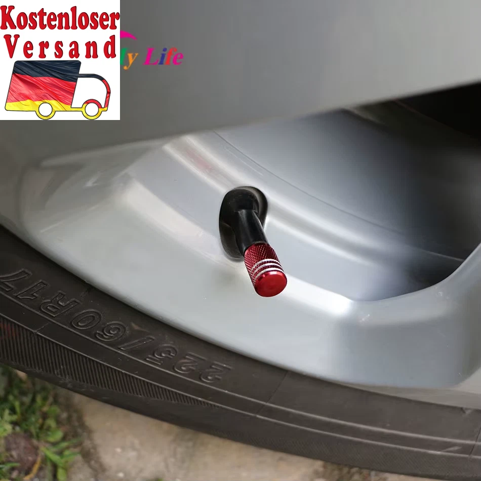 Juego de 4 tapas de válvula de neumático de rueda de coche de metal de aleación de aluminio para Nissan X-Trail Foto 3 de 4