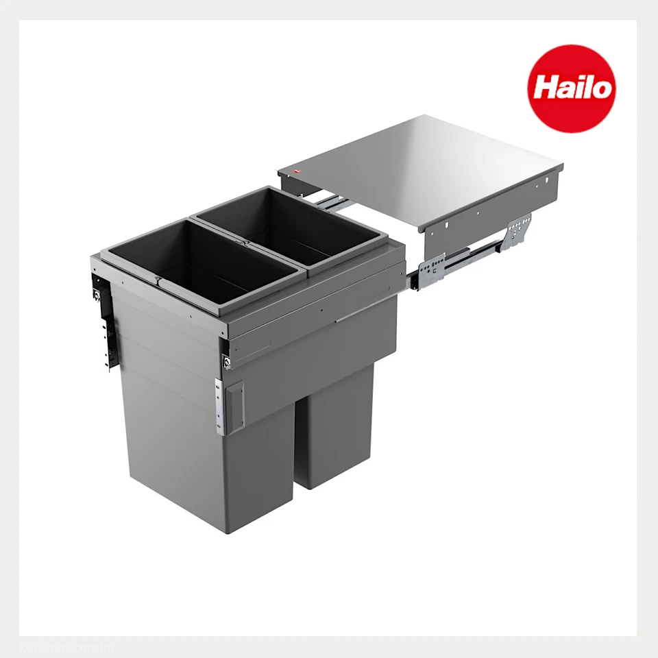 Hailo Euro Cargo 450 Einbau-Mülleimer 70L Einbau Mülleimer Abfallsammler 3619821 - Bild 2 von 4