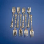 Antique GORHAM BUTTERCUP STERLING SILVER Salad Fork 7.25" 8 Available