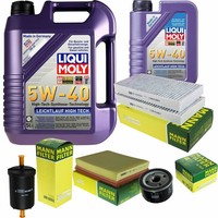 Mann Inspektionspaket 6L Liqui Moly 5W-40 FüR Renault Laguna III 1.6 16V 2.0