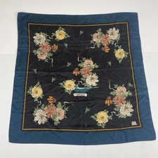 Vintage Liberty of London All Silk Floral Scarf 27x27 Made In ENGLAND