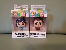 VANELLOPE & WRECK-IT RALPH Funko Pop Keychain Set-- Collectible Figures-- NEW! 