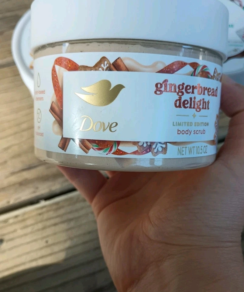 Exfoliante corporal Dove edición limitada golosinas navideñas azúcar galleta espolvorear pan de jengibre Foto 3 de 4