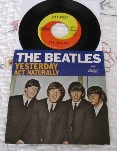 The Beatles-Yesterday/Act Naturally-Vinyl 45 w/Picture Sleeve