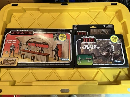 Star Wars Vintage Mandalorian Nevarro Cantina Death Trooper Speeder Bike Trooper