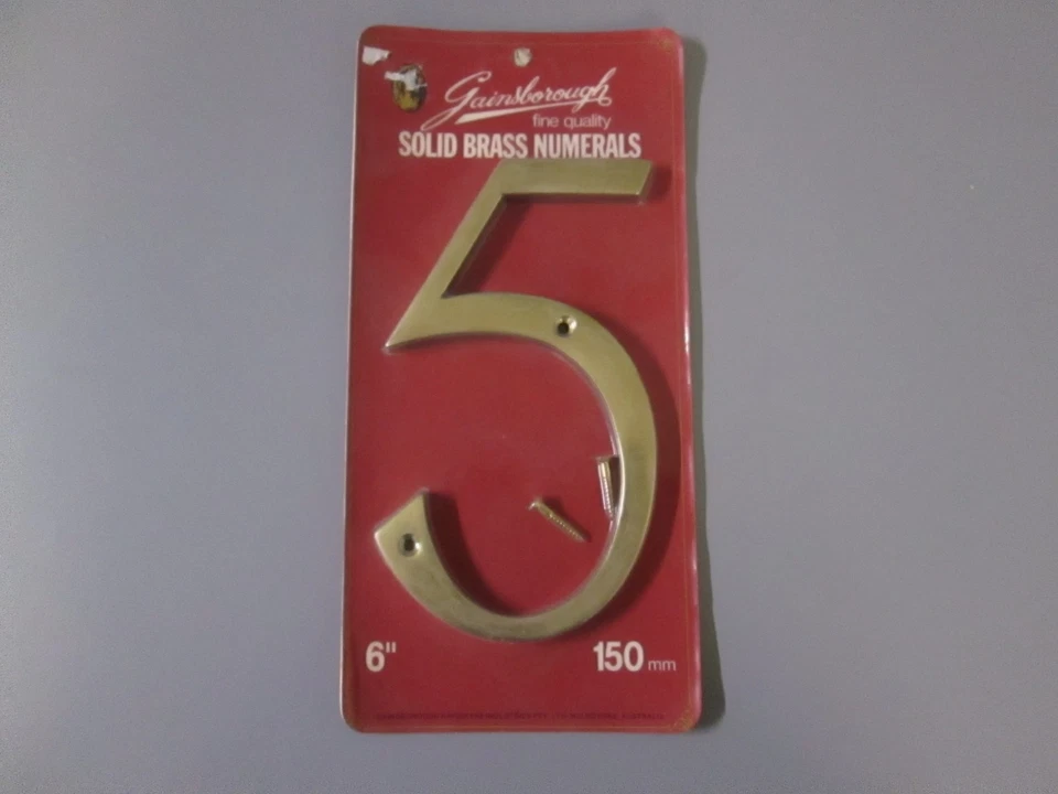 Gainsborough Primium 6 Inch House Number in Solid Brass - Image 4 of 4