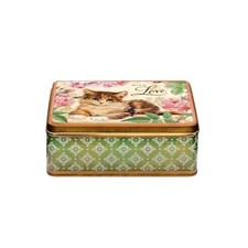 Elite Tins Nostalgia With Love Cat Deep Rectangular Tin 195 x 154 x 75mm