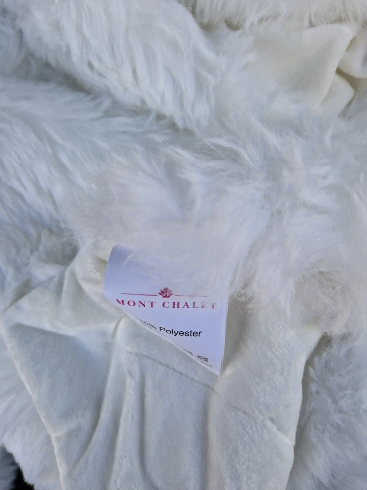 QVC MONT CHALET flauschiges Plaid Fellimi Mikrofaser Flausch ca. 150x200cm weiß. - Bild 2 von 4