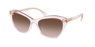 RALPH RA5337U 604313 Shiny Transparent Pink Gradient Brown 55mm Women Sunglasses