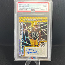 Panini 2022 Mosaic Andre Rison Packers Autographs Black/Gold Choice #AM-AR PSA 9