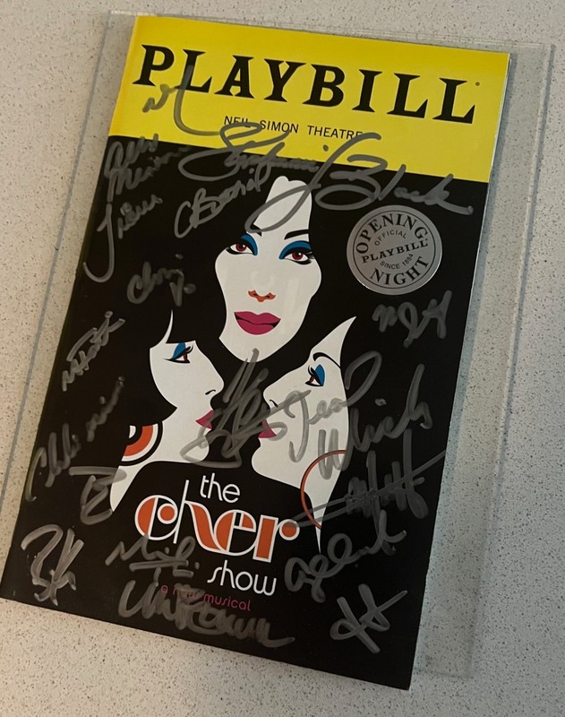 THE CHER SHOW Broadway - Opening Night Signed Playbill by Entire Original Cast