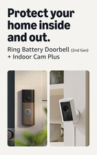 Battery Doorbell (Newest Model), Matte Mocha with Indoor Cam Plus, White