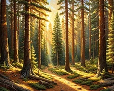 Leonid Afremov PATH OF LIGHT Oil Painting 30"x24" by Official Studio GICLEE