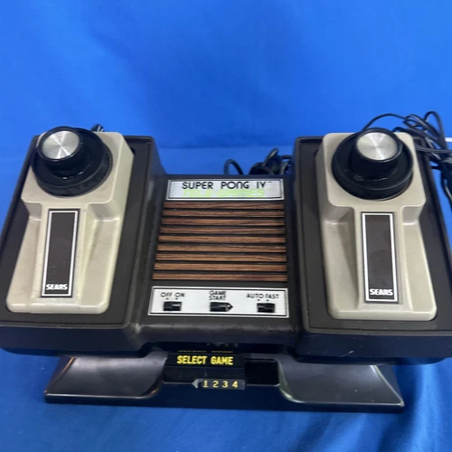 Telejuegos Super Pong IV de colección Sears & Robuck con 2 paletas - FUNCIONA
