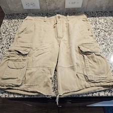 Abercrombie Fitch Cargo Shorts Distressed Vintage Y2K Mens Size 33 Rare