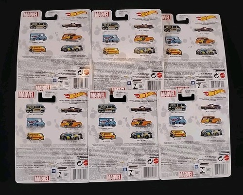 Hot Wheels 2016 Pop Culture "Marvel Comics" Full Complete Set of 6 - Picture 4 of 6