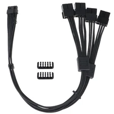 RTX 4090 4080 4070TI 16Pin to 4x8Pin PCI-E 5.0 Sleeved Extension Cable