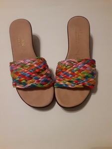 colorful slide sandals