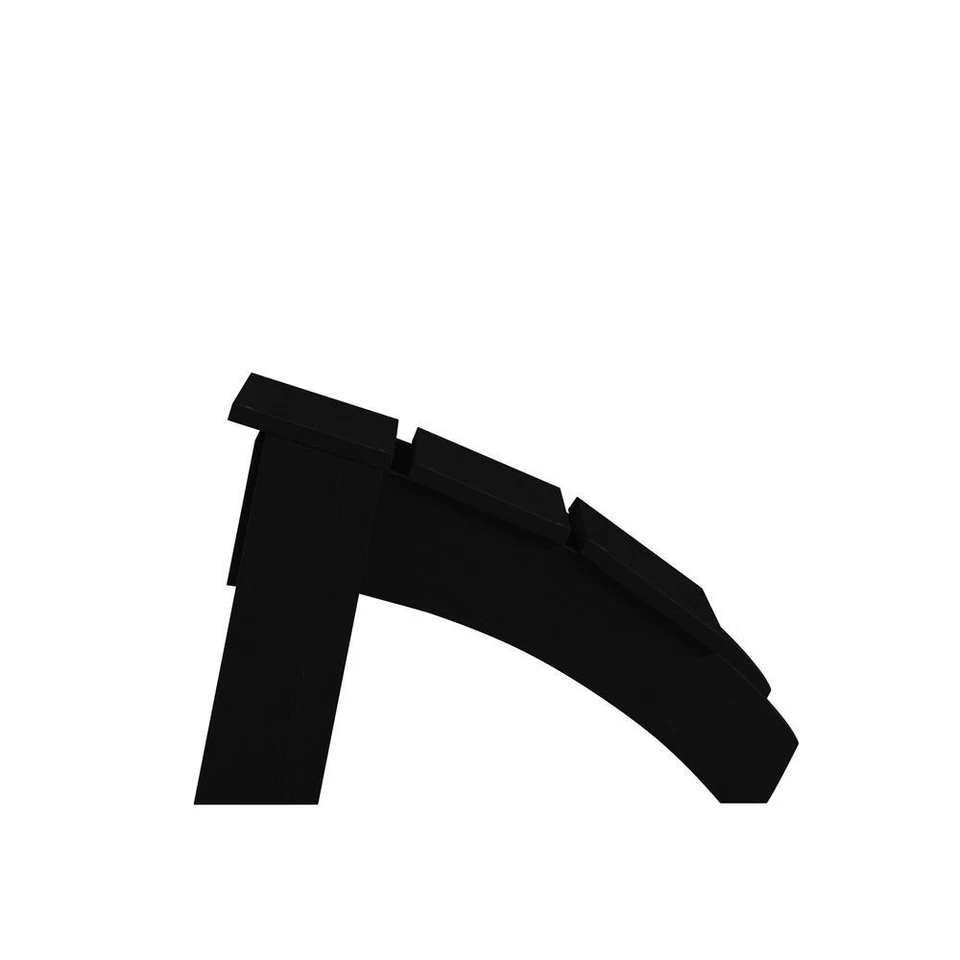 Sawyer Modern All-Weather Poly Resin Wood Adirondack Ottoman Foot Rest in Black - Image 2 of 4