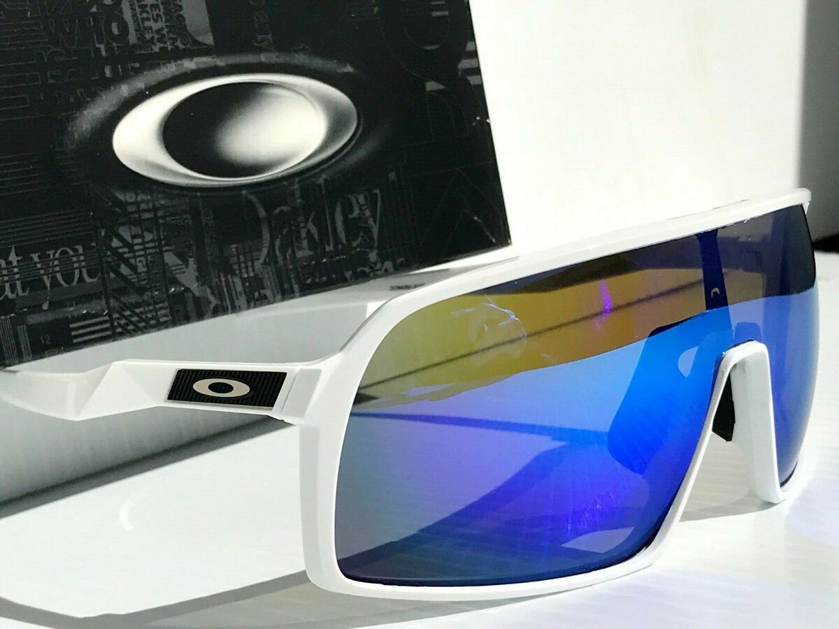 NEW Oakley SUTRO Matte White POLARIZED Galaxy BLUE Sunglass NEW Oakley SUTRO Matte White POLARIZED Galaxy BLUE Sunglass