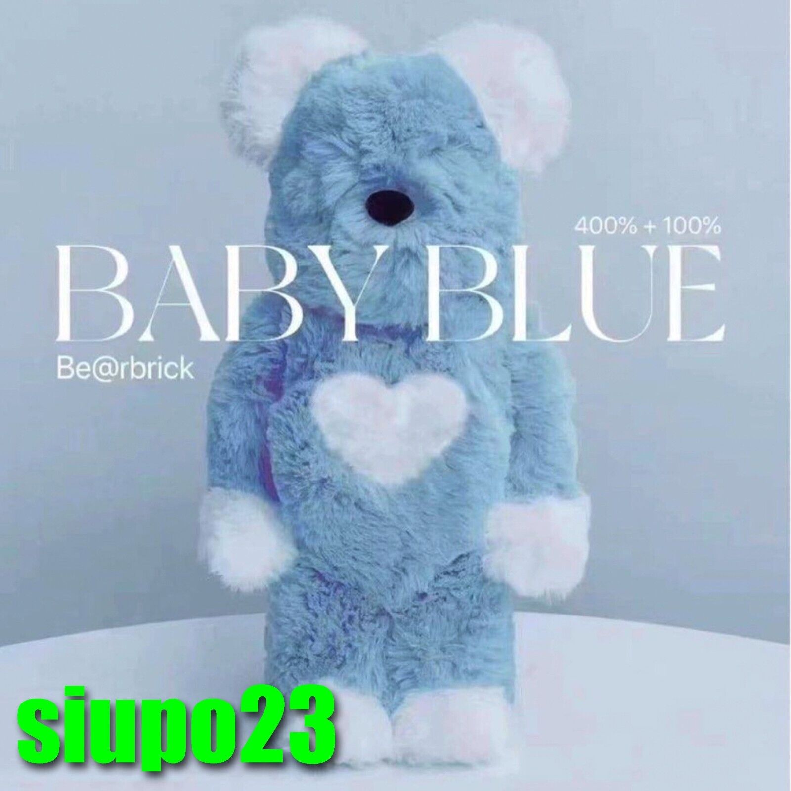 Medicom 400% + 100% Bearbrick ~ Valmuer Baby Candy Be@rbrick Blue Ver