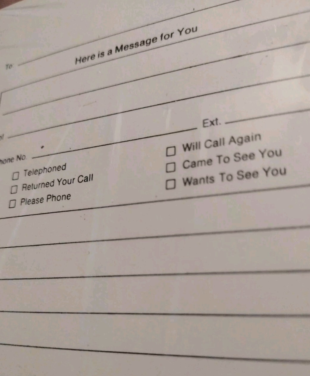 NEW Sealed Important Message Note Pad 20 Pack of 25 Sheets Pads 500 Total.