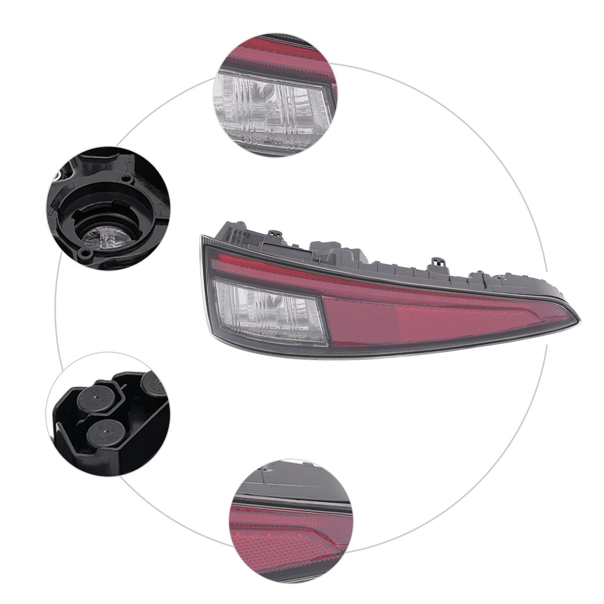 Left Driver Side Tail Light For 2016-2018 Toyota Prius - Direct Fit, Halogen, DOT/SAE, Lifetime Warranty
