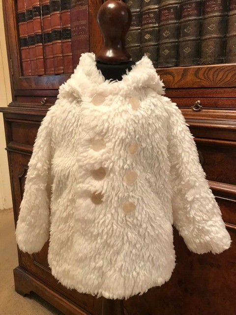 white fur baby jacket
