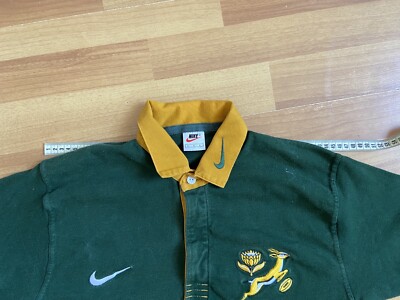1997 1998 SOUTH AFRICA RUGBY SHIRT JERSEY LONG SLEEVE NIKE sz M