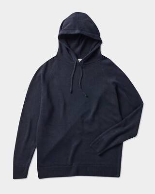 New Velasca  Cetona  Men s Knitted Hooded Sweatshirt - Dark Blue - EU 48 (US 38)