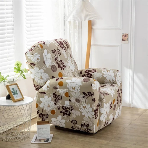 Copripoltrona reclinabile elastica stampata floreale copertura geometria nordica 4 pz/set - Foto 14 di 37