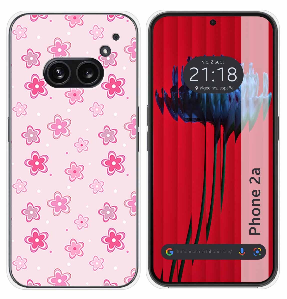 Cover Silicone per Nothing Phone 2a 5G Disegno Fiori Disegni