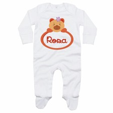 Tutina neonata personalizzata con nome orsetto
