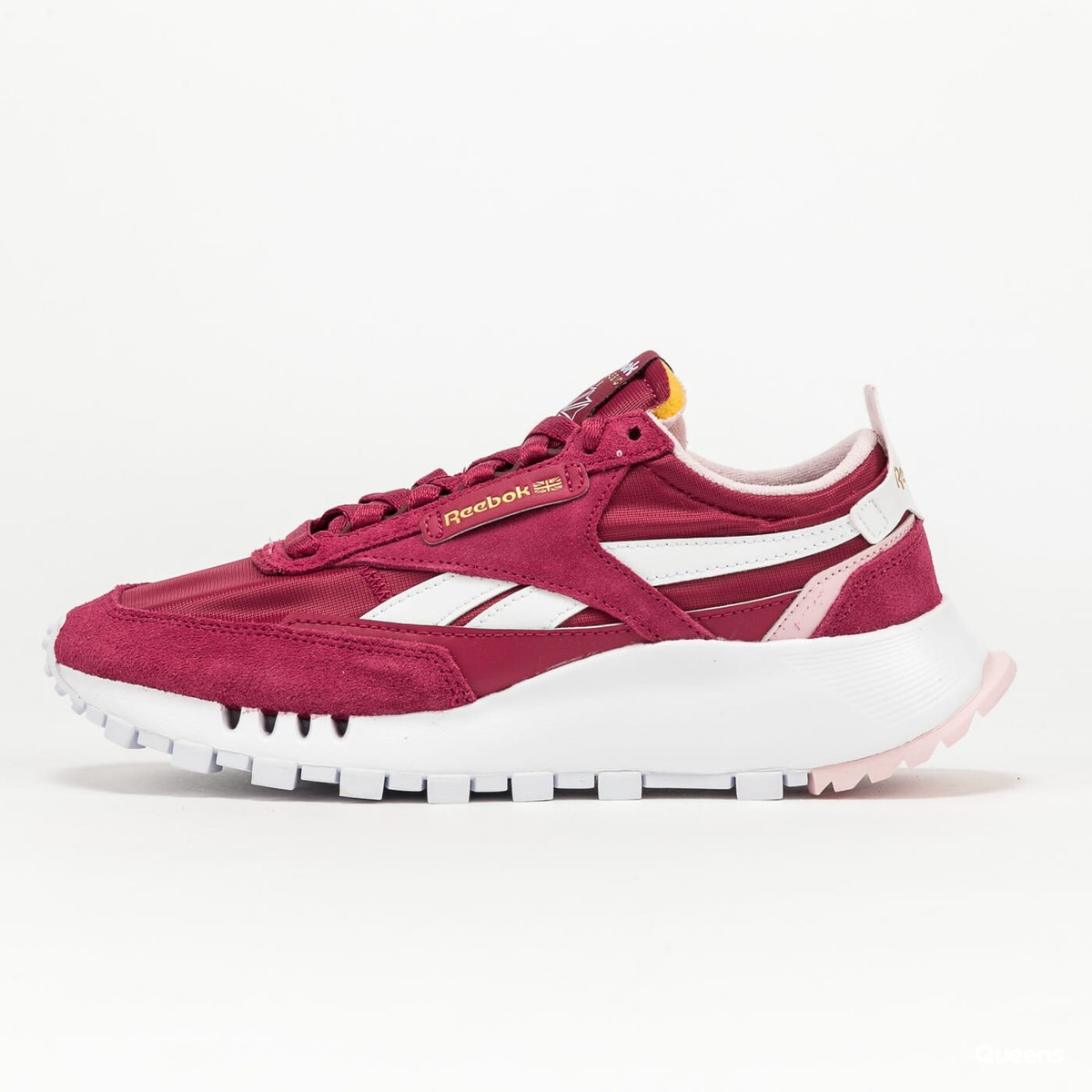 Women Reebok Classic Legacy Running Shoes Size Maroon White Pink